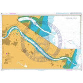 British Admiralty Nautical Chart 429: Denmark, Limfjorden, Hals to Aalborg. Approaches to Hals
